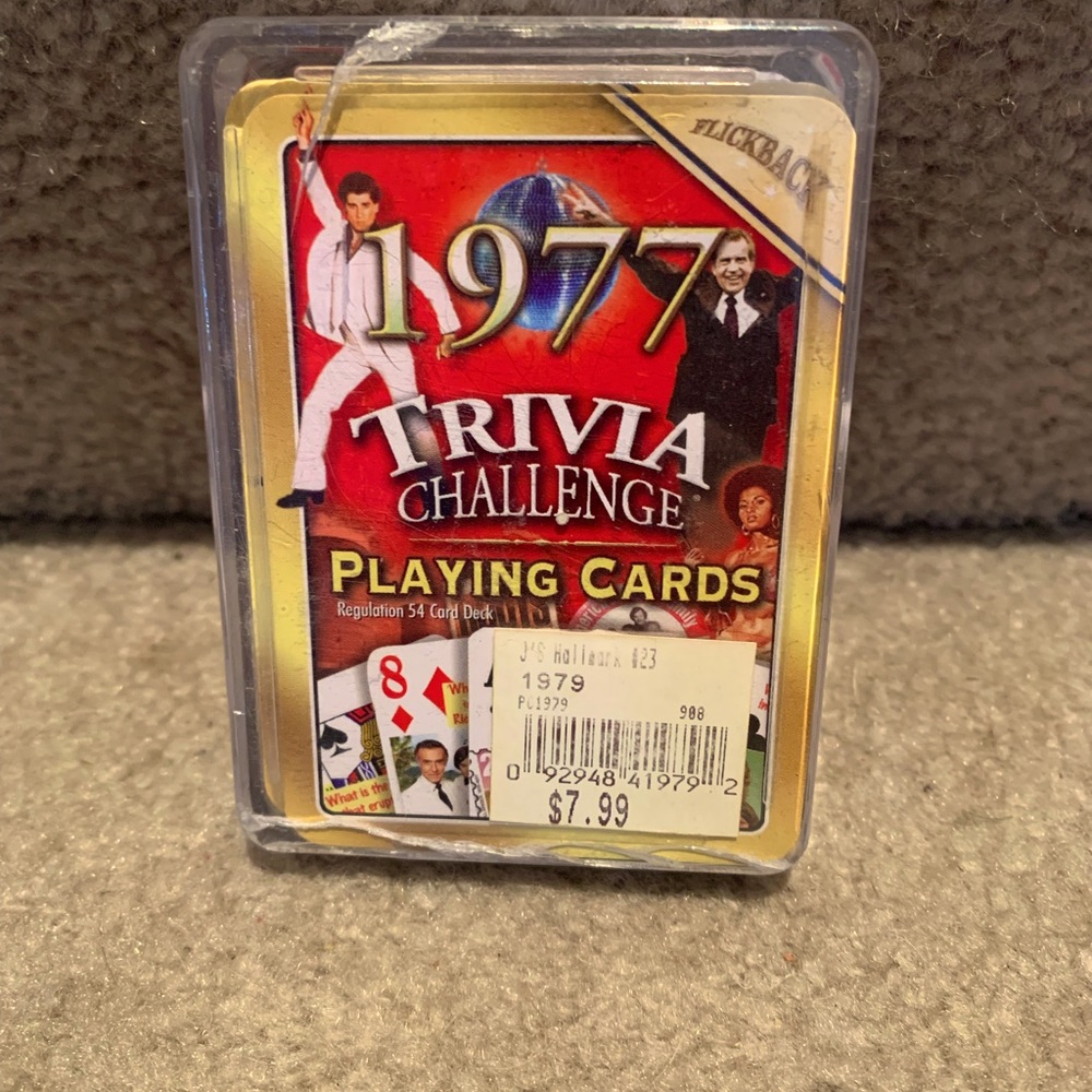 1977 Trivia Challenge Playing Cards: Great Birthday or Anniversary Gift!